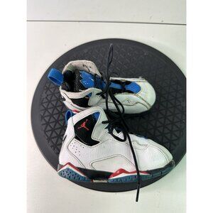 Nike Air Jordan True Flight White Blue Red Toddlers Shoes Size 7C  343797-164